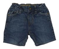 Tmavomodré straight rifľové kraťasy Denim Co.