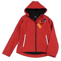 Nové - červená softshellová bunda s terčem a kapucňou Result