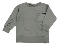 Sivá mikina s vreckom s nášivkou TED BAKER