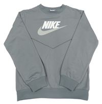 Šedá sportovní mikina s logem Nike