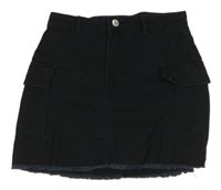 Čierna cargo rifľová sukňa H&M
