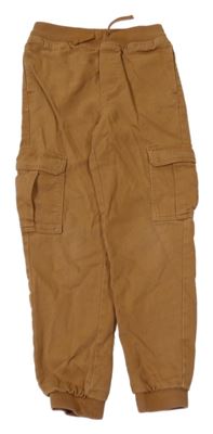 Hnedé cargo cuff teplákové rifle H&M