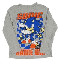 Sivé melírované tričko so Sonicem C&A