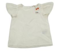 Biele trblietavé šifónové tričko zn. H&M