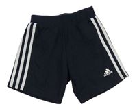 Tmavomodré teplákové kraťasy s logem Adidas