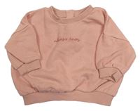 Staroružová oversize mikina s nápisom zn. Matalan