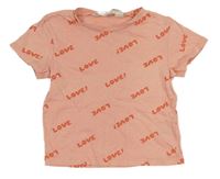 Ružové tričko s nápismi H&M