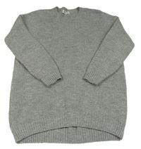 Šedé melírované vlněné šaty H&M