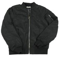 Černý šusťákový zateplený bomber H&M