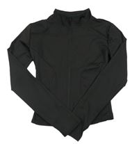 Čierna športová prepínaci crop mikina