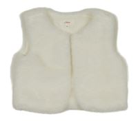 Biela kožušinová podšitá vesta S. Oliver