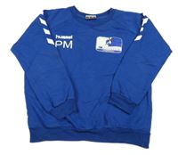 Zafírová mikina s potlačou Hummel