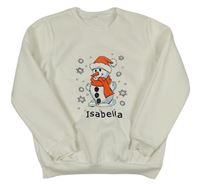 Biela mikina so sněhulákem