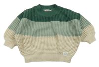 Zeleno-béžový oversize sveter George