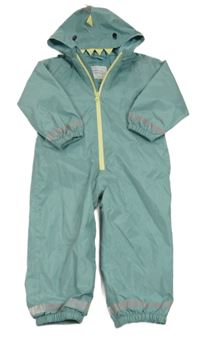 Zelená šusťáková jarní kombinéza s kapucí - dinosaurus Primark