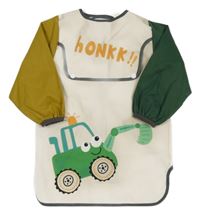 Béžovo-kaki-medový podbradník s bágrom