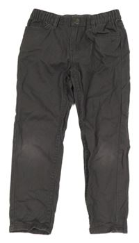 Tmavošedé plátěné kalhoty H&M