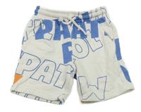 Biele teplákové kraťasy s nápisy - Paw Patrol Nickelodeon