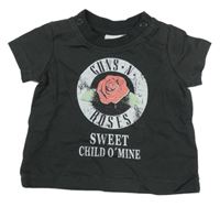 Antracitové hudební tričko s potiskem - Guns 'N Roses H&M