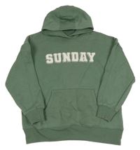 Khaki mikina s nápisom a kapucňou Primark