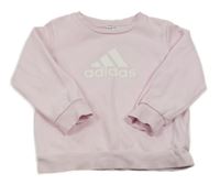 Svetloružová mikina s logom Adidas