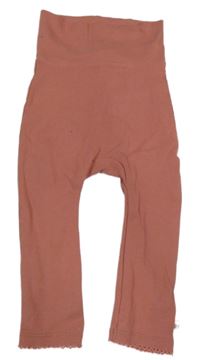 Starorůžové žebrované lehké tepláky Bubble Gum