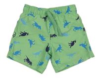 Zelené plážové kraťasy s dinosaurami Sanetta