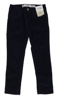 Nové - Tmavomodré manšestrové skinny kalhoty Denim Co.