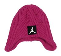 Fuchsiová pletená čepice s nášivkou Air Jordan