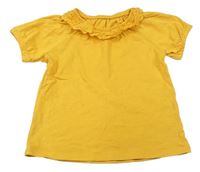 Horčicové tričko s madeirou Matalan