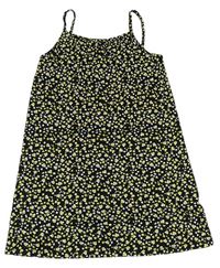 Čierno-žlté kvetované šaty Primark