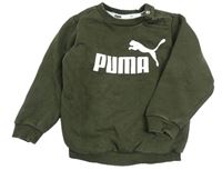 Tmavozelená mikina s logem Puma