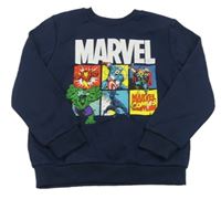 Tmavomodrá mikina s Marvel Primark