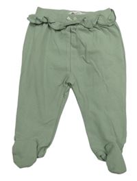 Khaki polodupky s volánikom
