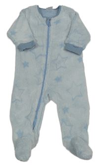 Světlemodrý chlupatý overal s hvězdami Next