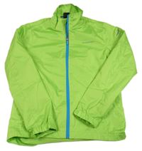 Neónově zelená šušťáková funkčná športová bunda s logom