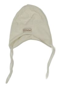 Smotanová zamatová čapica s nášivkou