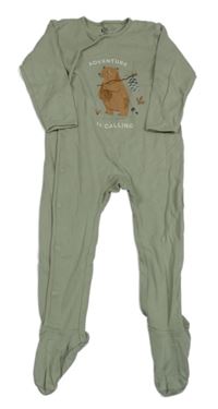 Khaki overal s medvědem C&A