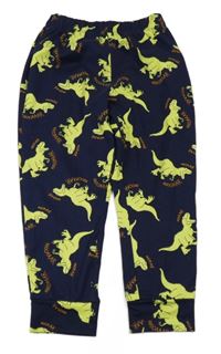 Tmavomodré pyžamové kalhoty s dinosaury 