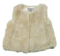Smotanová kožušinová podšitá vesta YD