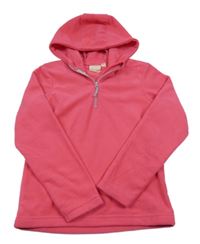 Ružová fleecová funkčná mikina s kapucňou Mountain Warehouse