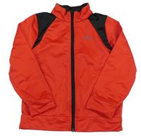 Červeno-černá sportovní funkční propínací mikina Domyos