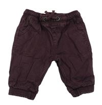 Slivkové plátenné cuff nohavice Matalan