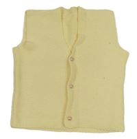 Žltá prepínaci pletená vesta