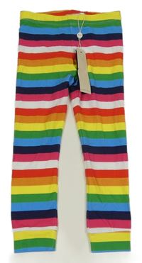 Nové - barevné pruhované legíny 