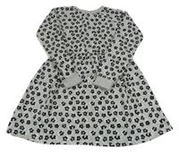 Šedo-černé vzorované teplákové šaty Matalan