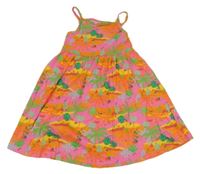 Ružovo-farebné šaty s palmami Primark