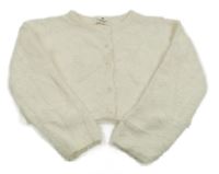 Smotanový crop chlpatý prepínaci sveter H&M