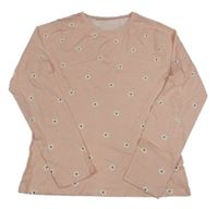 Světlerůžové pyžamové triko s kvítky George