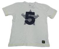 Biele tričko s číslom Topolino